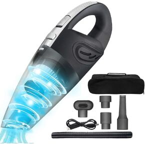 Car Vacuum Cleaner, Portable Cordless Handheld Vacuum High Power Wet/Dry Auto Vacuum Cleaner 12V Mini Car Vac for Home/Car Cleaning with Carry Bag