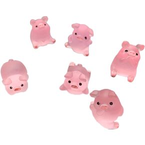 5Pcs Cute Pink Piggy Figures Car Dashboard Ornament Pig Figurine Ornament Resin Cute Pig Desktop Figurine Decoration DIY Crafts for Auto Home Office Desk Collectible Dolls，Collectible Dolls Home Décor
