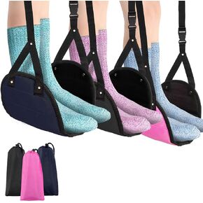 SEPGLITTER Airplane Footrest, 3 Packs Foot Hammock Length Adjustable Plane Travel Airplane Foot Hammock Travel Essentials to Reduce Feet Swelling and Soreness for Airplane Footrest Desk Foot Hammock