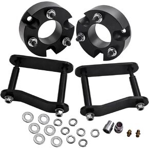 3" Front & 2" Rear lift Leveling Kit for Nissan Frontier Xterra 2005-2023, for Suzuki Equator 2009-2012, 2WD 4WD Lift Strut Spacers Steel Lift Shackles