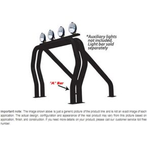 Go Rhino 9370B Bed Bar Component - Pair of Kickers (Between Wheel Wells) - Black Powdercoat for 79-11 Mazda, Isuzu, GMC, Ford, Nissan, Toyota, Jeep