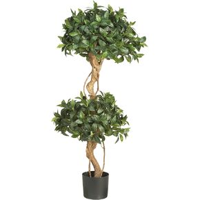 Nearly Natural 4ft. Sweet Bay Double Ball Topiary Silk Tree