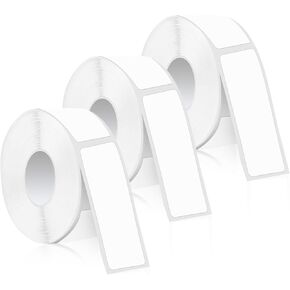 3 Rolls Label Maker Tapes for Phomemo D30, 12mm x 40mm White Self-Adhesive Label Tape Sticker Thermal Paper Roll for Office Household Supplies in Saudi Arabia