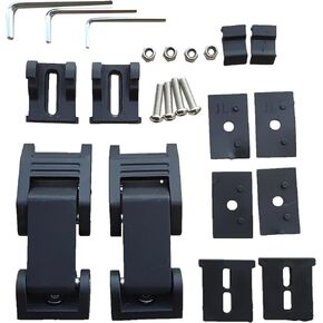 Star Hood Latches Aluminum Alloy Hood Catch Kit Latch Locking Adjustable Compatible with 2007-2018 JK JKU & 2018-2021 JL JLU Hood Locks