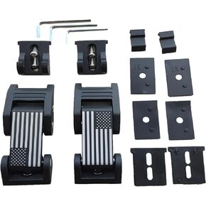 Star Hood Latches Aluminum Alloy Hood Catch Kit Latch Locking Adjustable Compatible with 2007-2018 JK JKU & 2018-2021 JL JLU Hood Locks