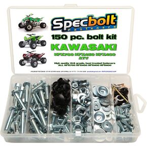 150pc Specbolt Kawasaki KFX450R KFX700 ATV Bolt Kit for Maintenance & Restoration OEM Spec Fasteners KFX 450 700 400 450R KFX450