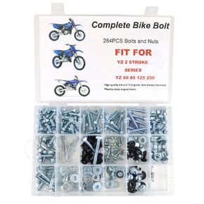 Xitomer 284 PCS Bolts Kit Fit for YZ 80 85 125 250 YZ85 YZ125 YZ250 WR250F WR250R WR250X WR400F WR450F YZ250F YZ450F, Body Plastic Fenders Frame Engine Bolts Kits