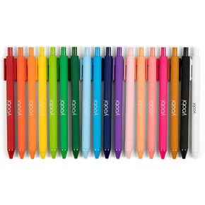 Yoobi Gel Pens, Fine Point Pen Set, Colored, Cute, Scented, Fun Color Pens for Adults & Kids, Retractable, Smooth Writing, Comfortable Grip, High Visibility Ink, 18 Colors, Office and School Supplies