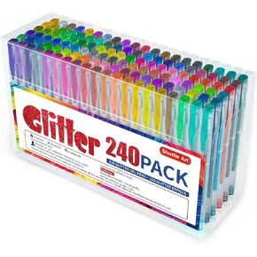Shuttle Art 360 Pack Gel Pens Set, 180 Colors Gel Pen Set Plus 180 Color Refills Perfect for Adult Coloring Books Doodling Drawing Art Markers