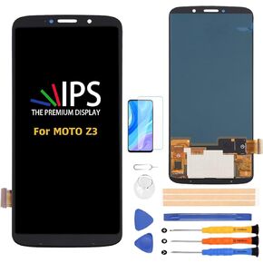 for Motorola Moto Z3 XT1929-17 6.01 inch only Screen Replacement LCD Display Touch Digitizer Full Assembly Repair Kits,with Free Screen Protector+Tools