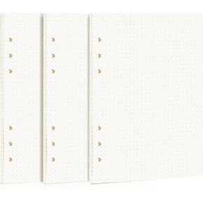 A5 refill paper, 3 Packs Binder Paper, Loose Leaf Paper Journal Refill Applicable To 6 Hole, 135 Sheets 270 Pages, Perfect For Work, Home Or School