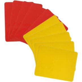 Soccer Warning Cards 10pcs Set Plastic Wallet Red Purse Volleyball Accessories Ref Cards Red Ejection Cards Referee Practical Cards Red Yellow Cards for Soccer Red Cards PVC