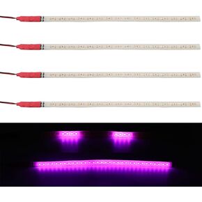 4-Pack Pink 30CM 11.8'' Knight Rider Flash Scanner Neon Led Waterproof Cuttable Decorative Atmosphere Strip Light for Car Scooter External Internal 12V (30CM (11.81inch), Pink)