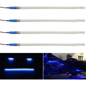 4-Pack Pink 30CM 11.8'' Knight Rider Flash Scanner Neon Led Waterproof Cuttable Decorative Atmosphere Strip Light for Car Scooter External Internal 12V (30CM (11.81inch), Pink)