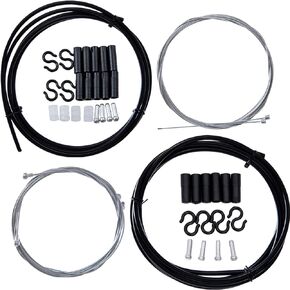 YBEKI Bike Brake Cable Housing and Bike Shifter Cable Kit - 2 in 1 Universal Bicycle Brake Cable Bicycle Shifter Cable Set for Mountain Bike Road Bike MTB