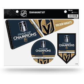 مجموعة مغناطيس فريق أبطال كأس هوكي ستانلي NHL من Rico Industries مقاس 8.5 بوصة × 11 بوصة - ديكور منزلي - ثلاجة، مكتب، مطبخ