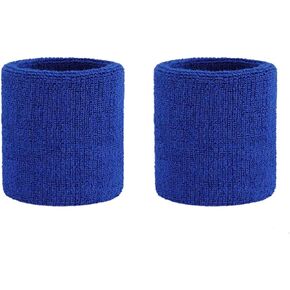 ONUPGO Wristband Sweatbands for Men and Women - Athletic Cotton Terry Cloth Wrist Bands Sport Sweat Band for Basketball, Tennis, Football, Baseball, Running, Gym (1 Pair)