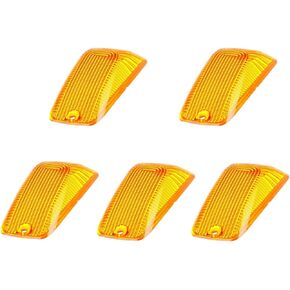 5 X Cab Marker Light Amber Cover, Cab Roof Running Lights, Top Light for 1988-2002 Chevy/GMC C1500 C2500 C3500 K1500 K2500 K3500 Pickup Trucks (Only Cover)