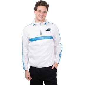 Ultra Game NFL mens Quarter Zip Pullover Hoodie Packable Windbreaker Jacket