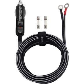Heavy-Duty 14AWG 20A Male Plug Cigarette Lighter Adapter Power Supply Cord with 10ft / 3.05m 14 AWG Cable Wire For Car inverter Air pump electric cup and DIY
