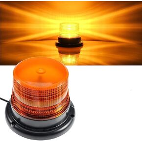 Dinfu LED Strobe Light,12V/80 Amber Warning Lights,Emergency Flashing Beacon Light with Magnetic for Trucks Vehicles