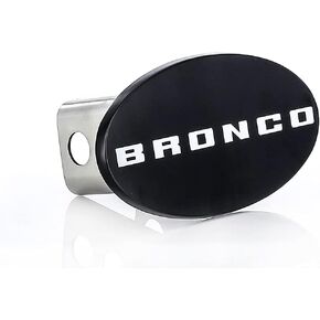 Ford Bronco Black Oval Trailer Tow Hitch Cover Plug (2" Inch)