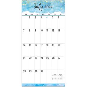 Wall Calendar 2024 - 12-Month Monthly Wall Calendar, Jan. 2024 - Dec. 2024, Large Print Big Grid 2024 Wall Calendar, 12" x 24" (Open) - Thick & Sturdy Paper, Oversized Blocks, Perfect for Organizing & Planning