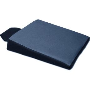 New Breathable Comfortable Ergonomic Wedge Car Seat Office Chair Back Lumbar Support Cushion (Dark Grey Syn Leather)