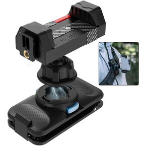 360° Rotation Backpack Strap Mount, Quick Clip Mount Compatible with iPhone 15 Pro Max/15/14/13/12, Samsung and More Phones