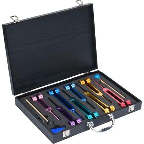 مجموعة شوكة ضبط الشاكرا للشفاء، 7 شقرا+1 شوكة ضبط سولفيجيو مرجحة للأغراض الروحية مع صندوق هدايا خشبي أنيق لليوجا والتأمل (126.22 هرتز، 136.1 هرتز، 141.27 هرتز، 172.06 هرتز، إلخ) in Kuwait