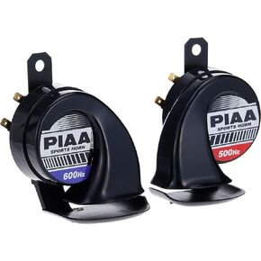 PIAA 85112 115Db 500Hz and 600Hz Twin Tone Sports Horn for All Vehicles, Black