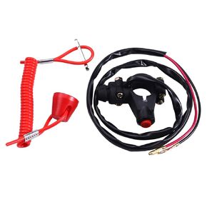 49CC 22MM Stop Kill Switch ATV Quad Dirt Bike Handlebar Mount Tether Engine