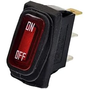AlveyTech Red On/Off Switch with Weather-Resistant Rubber Boot for Razor Electric Scooters