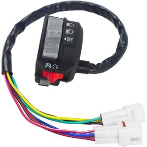 Left Handlebar Switch for Yamaha Bear Tracker YFM250, Warrior YFM350, Wolverine, Grizzly YFM125 2002-2013, 4KB-83973-21-00 Engine Control Headlight ON Off Start Light Control Switch 4KB839730000