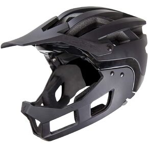Demon United FR Link System Mountain Bike Helmet Fullface with Removable Chin Guard- Includes Head Cinch Adjuster and Padded Cheek Fit Kit