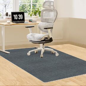 Office Chair Mat for Hardwood & Tile Floor,Home Carpet,55"x35" Computer Gaming Chair Mat, Large Floor Protector Rug,Anti-Slip Waterproof Easy Glide Floor Mat,for Work,Multi (Black, 55"×35")