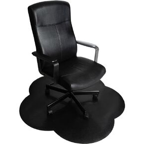 DESKU Flower Power Desk Chair Mat – Heavy-Duty PVC Mats for Hard Floor Protection, Clear, 48 x 49 Inches, Made in The USA