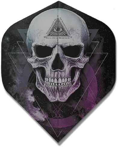 US Darts 3 Sets (9 Flights) Alchemy Silver VOILD Skull Standard Dart Flights - 100 Micron in Saudi Arabia