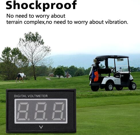 Waterproof Monitor 12V 24V 36V 48V Golf cart LED Digital Volt Meter Battery Meter Gauge led Voltage Display DC15-120V Apply to Golf Cart Car EZGO Yamaha, Cars, Boats, etc Voltage Monitoring. in Saudi Arabia
