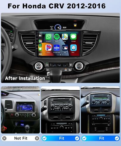 8 Core 4G+64G لسيارة Honda CRV 2012-2016 Android ستيريو مع Carplay لاسلكي Android Auto، 9 بوصة HD 1280 * 720P IPS شاشة لمس راديو مع نظام تحديد المواقع واي فاي DSP صوت بلوتوث 5.0 SWC كاميرا احتياطية in Saudi Arabia