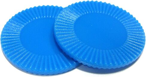 Koplow Games Set of 50 7/8" Easy Stacking Plastic Mini Playing Poker Chips - Blue in Saudi Arabia
