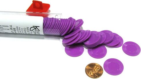 Koplow Games Purple Mini Poker Chip 7/8In Tube of 50Ea in Saudi Arabia