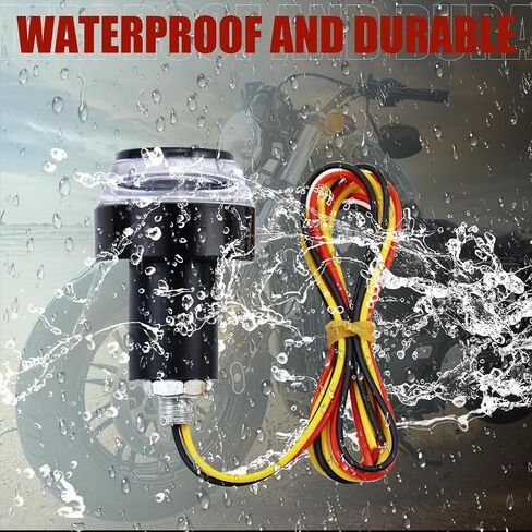 2 PCS Motorcycle Handlebar LED Status Light, 12V Two-color White to Yellow Daytime Running Light Turn Signal, Accelerator Handle Edge Warning Signal Light, Universal for Motorcycles (Black) in Saudi Arabia