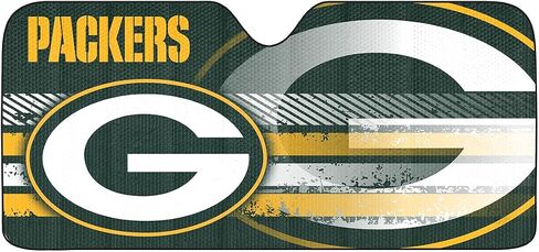 Fanmats NFL Windshield Sun Shade Auto Shade، Sun Shield Sun Visor Accordion ثلاثي الطي للتخزين 59 بوصة × 29.5 بوصة، تصميم الفريق الملون in Kuwait