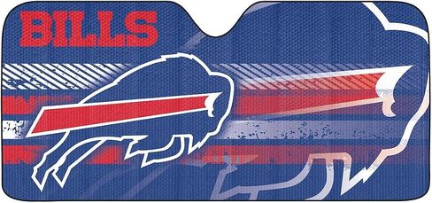 Fanmats NFL Windshield Sun Shade Auto Shade، Sun Shield Sun Visor Accordion ثلاثي الطي للتخزين 59 بوصة × 29.5 بوصة، تصميم الفريق الملون in Kuwait