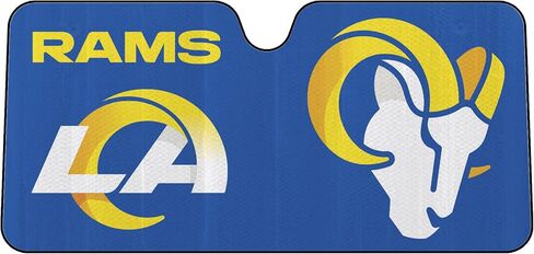 Fanmats NFL Windshield Sun Shade Auto Shade، Sun Shield Sun Visor Accordion ثلاثي الطي للتخزين 59 بوصة × 29.5 بوصة، تصميم الفريق الملون in Kuwait