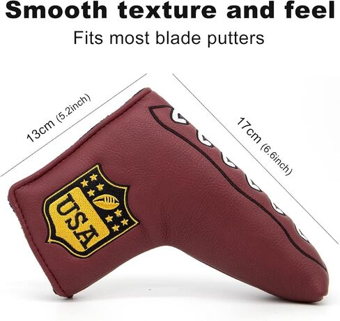 Soccer Golf Blade Putter Club Head Cover Headcover Magnetic for golf Clubs fits Blade Style Putters - Synthetic Leather Putter Cover fits Scotty Cameron Select Newport series Putters in Saudi Arabia