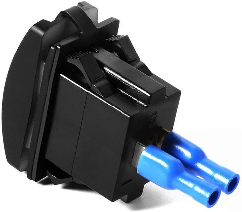 Switchtec 4.2 AMPS-Fast Dual USB Charger Rocker Switch Style Blue LED بإضاءة خلفية للقوارب، جنبًا إلى جنب، مركبات الطرق الوعرة، المركبات الترفيهية in Kuwait