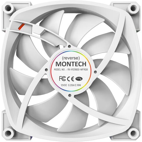 مروحة AX 120 ARGB - 1600PWM، متانة عالية، أداء صامت، وتصميم ARGB مذهل (120 مم، أسود) in Kuwait