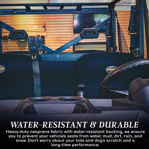 Polaris Ranger Seat Covers Compatible with UTV XP Full-Size Models 900,1000 | 2011-2023 | Water Repellent Split Seat Covers | All-Weather-Proof Padded Neoprene Material (Split) in Saudi Arabia